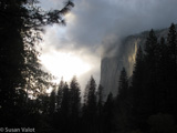 The park's cliffs were eroded by glaciers several million years ago. El Capitan, pictured here, is popular among rock climbers.